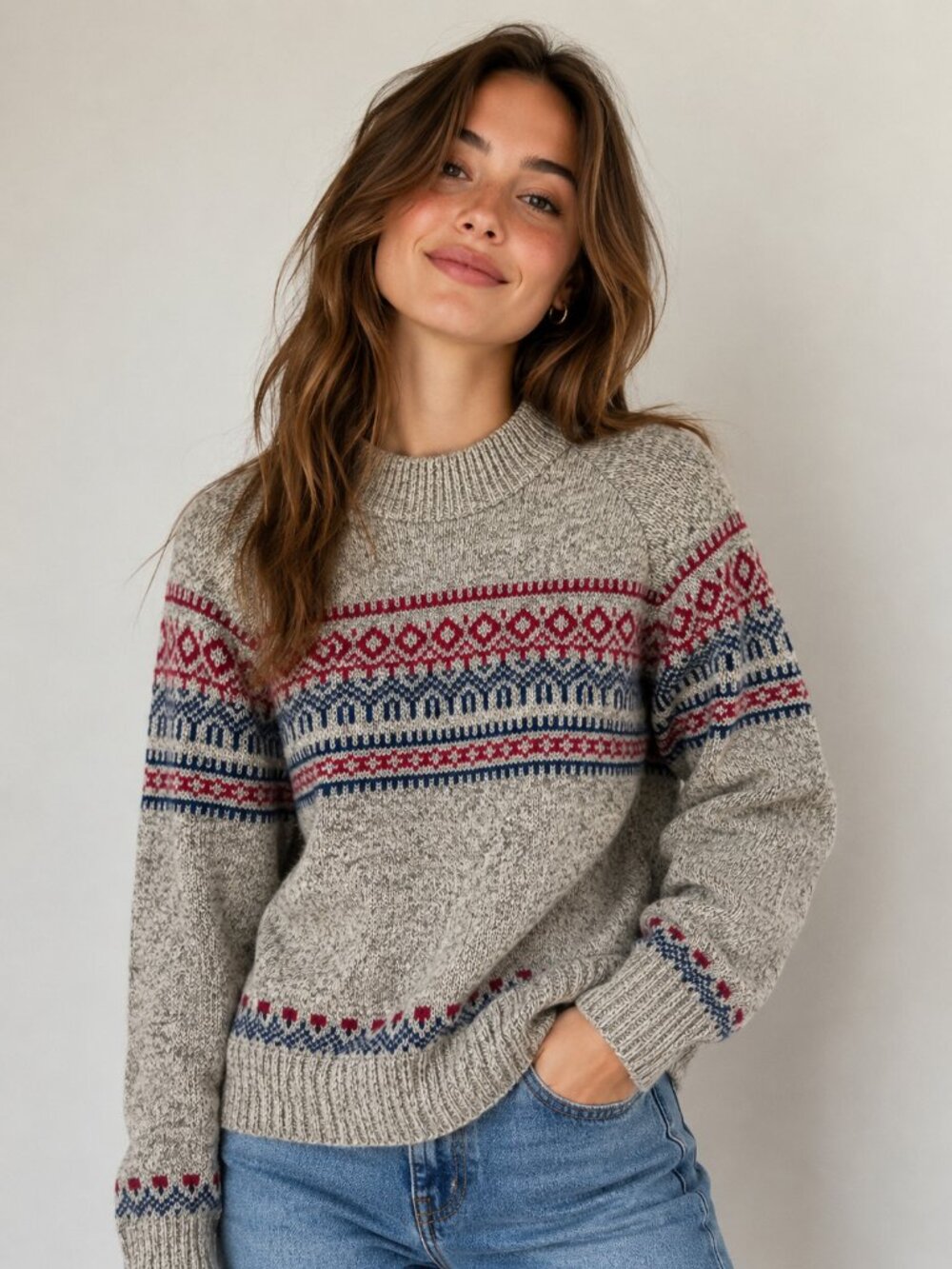 Vintage Winona Minnesota Fairisle Wool Blend Unisex M
